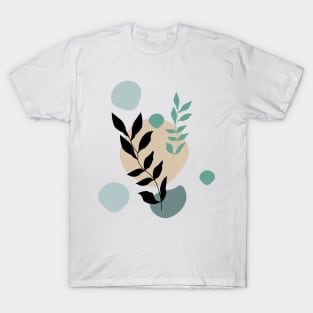 Abstract Modern Leaves T-Shirt